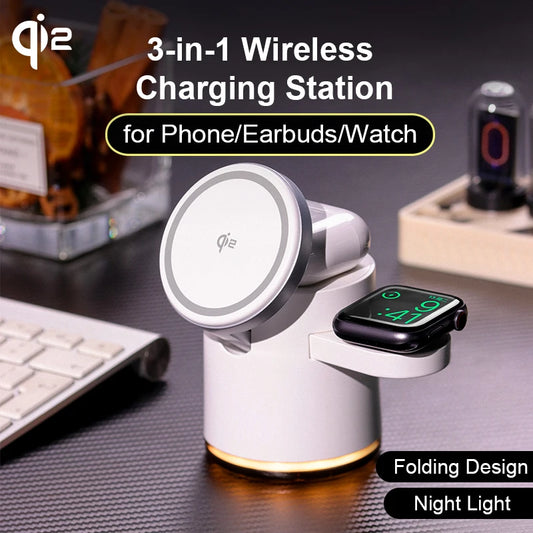 3-in-1 Qi2 Wireless Charging Station™