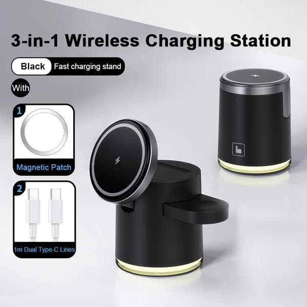3-in-1 Qi2 Wireless Charging Station™